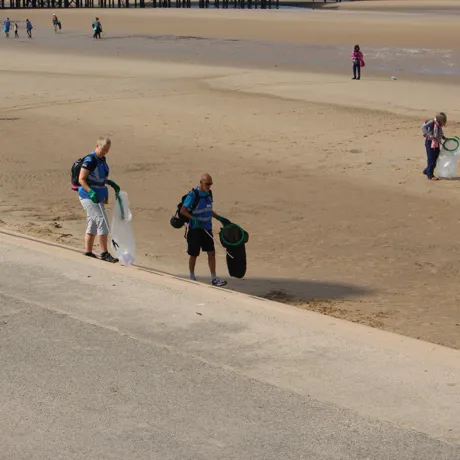 Blackpool beach clean